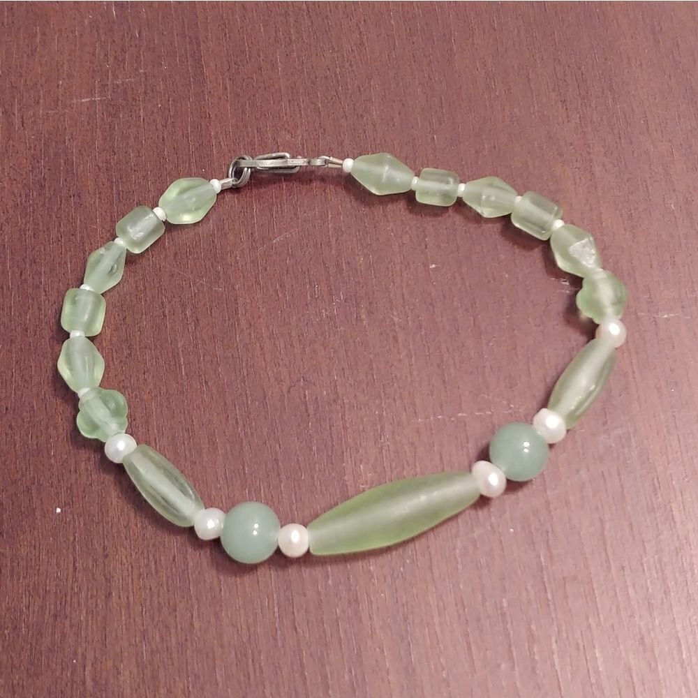 2 for $20 Green Glass Bead Bracelet